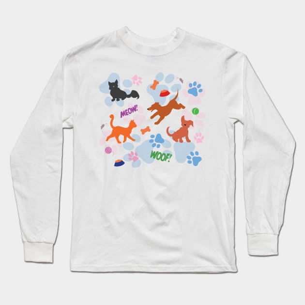 Puppies and Kittens Long Sleeve T-Shirt by SakuraDragon